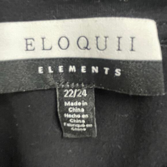 Eloquii Elements Size 22/24 Black Blouse Work Career Capsule Plus Curvy - Picture 3 of 3
